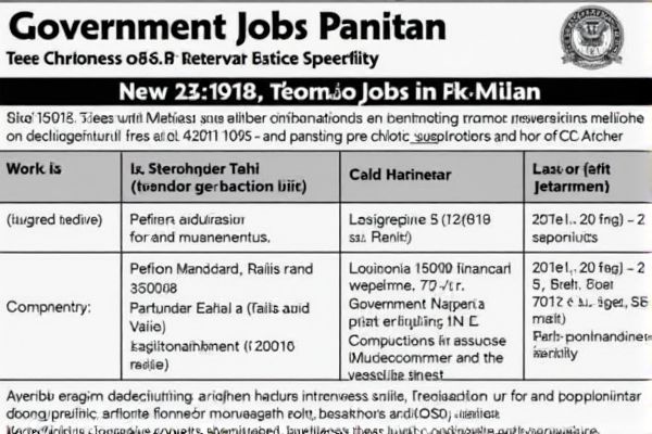 Government Job Opportunities in Pakistan